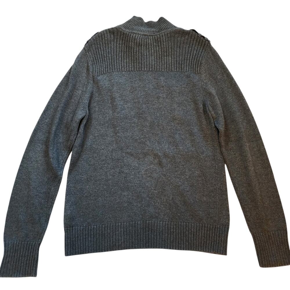 Apt 9 Womens Pullover Tunic Sweater Size S Gray 1/4 Zip Mock Neck Pockets - Picture 9 of 13